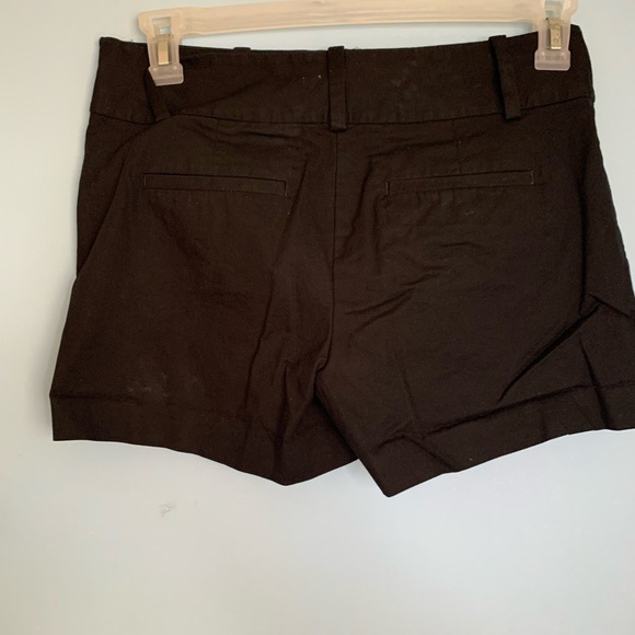 Ann Taylor City Short black stretch flat front high waisted shorts Sz 4 - Picture 2 of 10